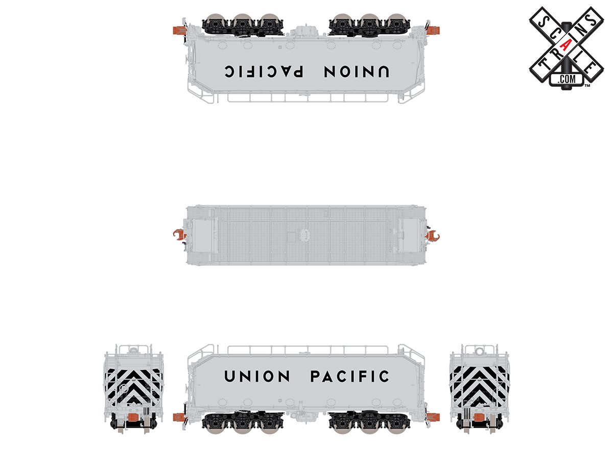 ScaleTrains Rivet Counter N SXT32898 Union Pacific MOW Diesel Fuel Tender Silver with Black Trucks Un-Numbered