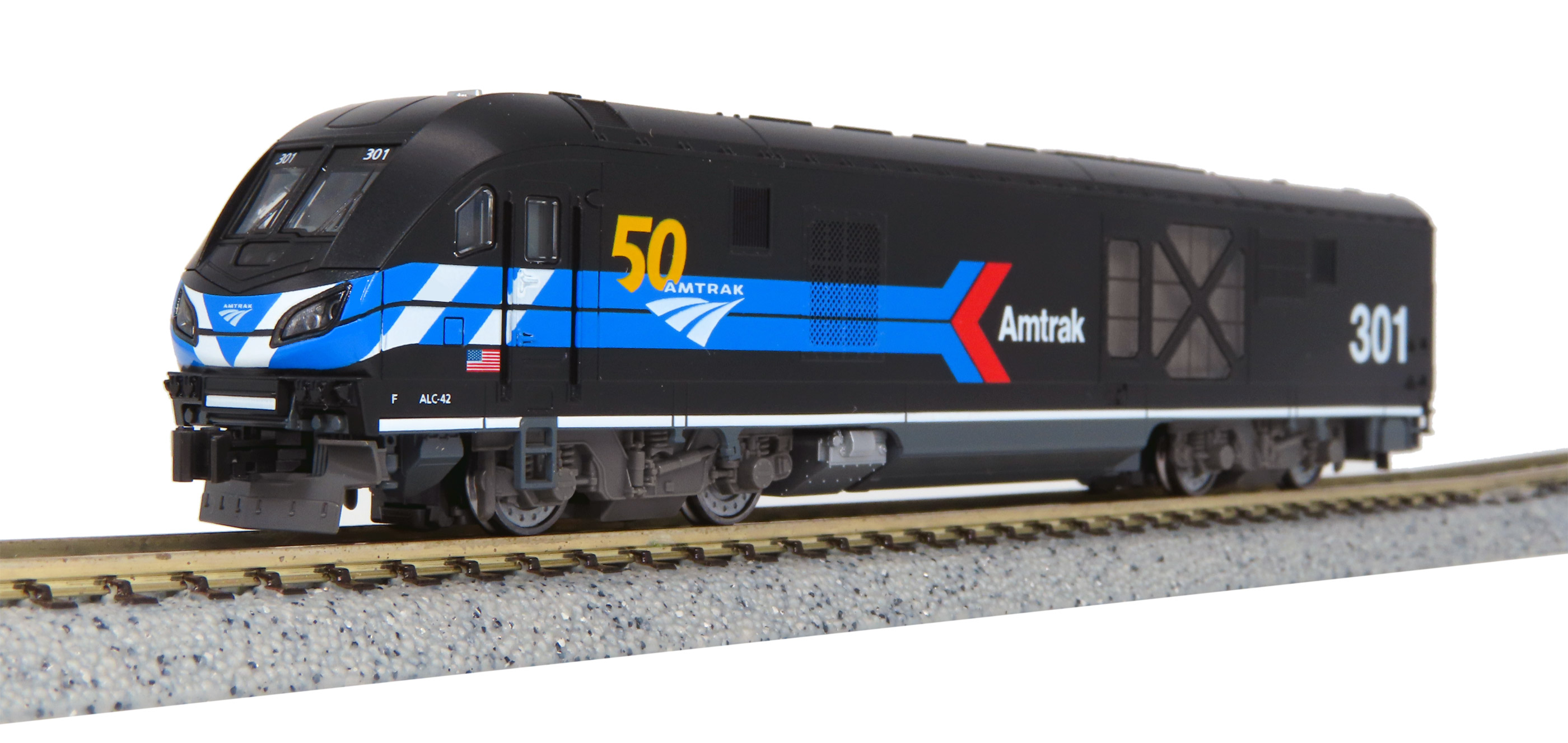 Kato N 176-6050 DCC Ready Siemens ALC-42 Charger Amtrak 'Day One Scheme 50th Anniversary #301