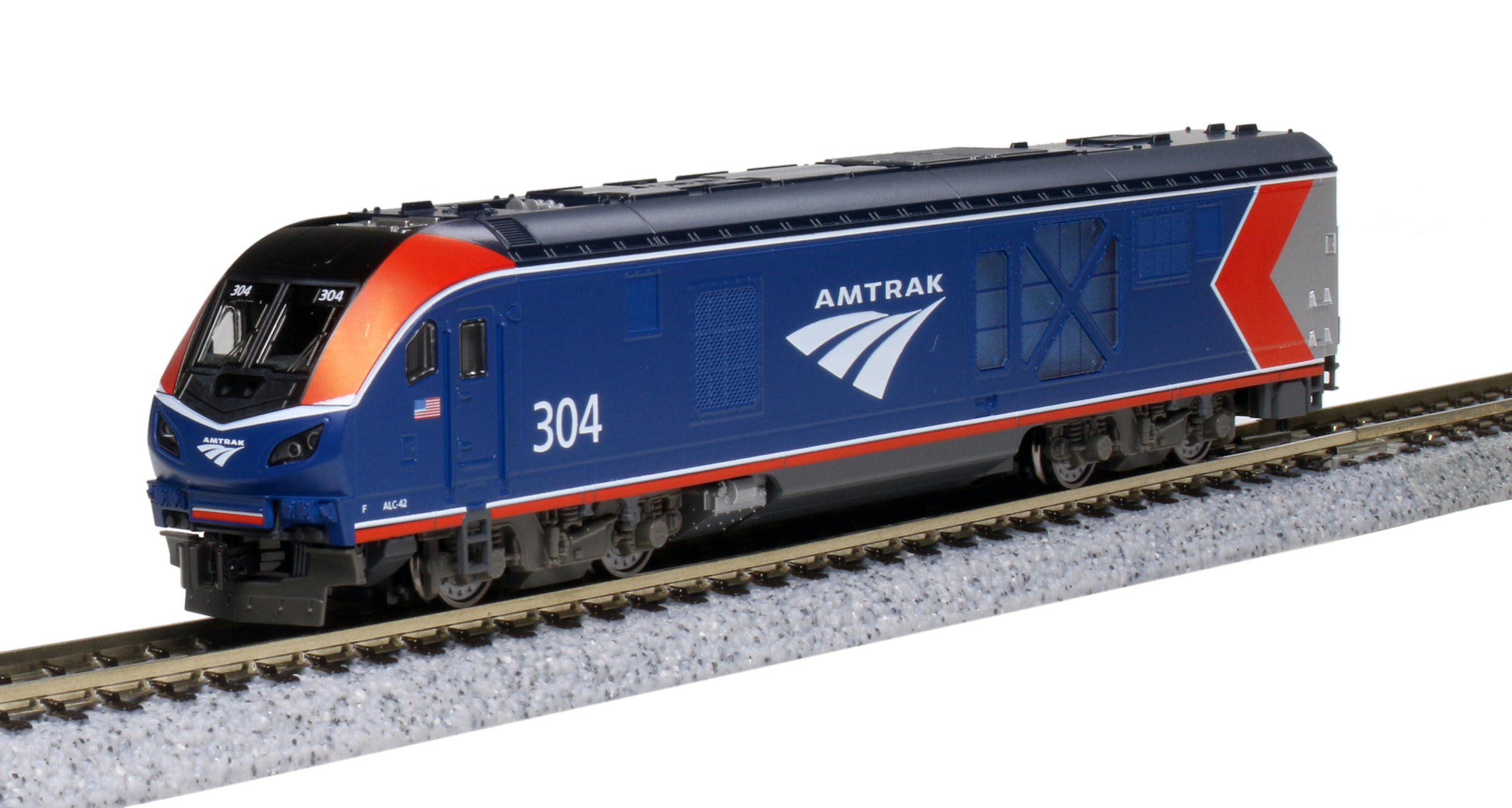 Kato N 176-6053 DCC Ready Siemens ALC-42 Charger Amtrak Phase VI #304