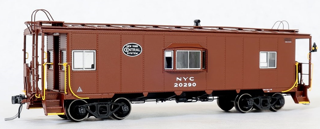 Tangent Scale Models HO 60122-02 DSI/SLCC Bay Window Caboose New York Central Brown Repaint w/ Black Logo 1955+ NYC #20220