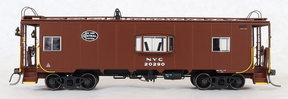 Tangent Scale Models HO 60122-02 DSI/SLCC Bay Window Caboose New York Central Brown Repaint w/ Black Logo 1955+ NYC #20220