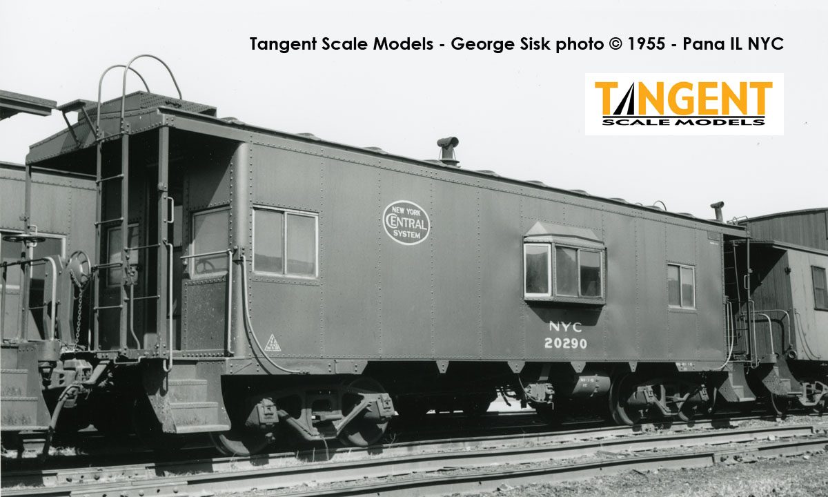 Tangent Scale Models HO 60122-03 DSI/SLCC Bay Window Caboose New York Central Brown Repaint w/ Black Logo 1955+ NYC #20259