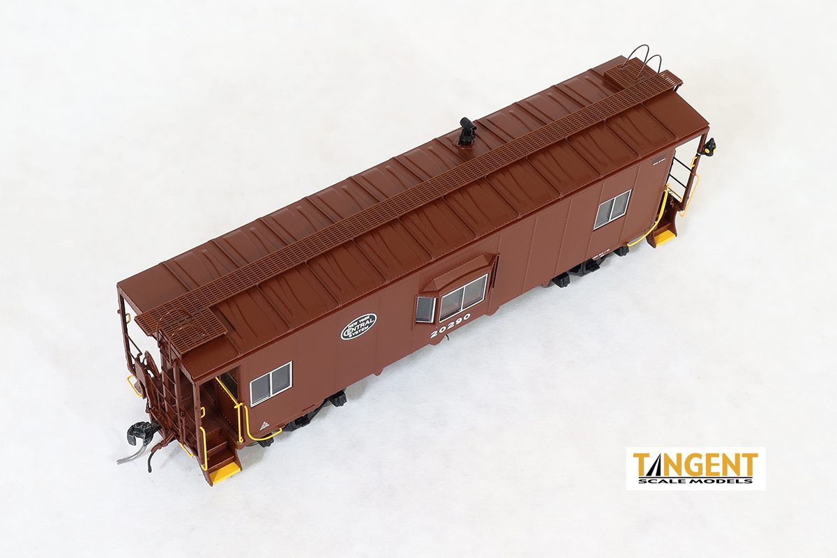 Tangent Scale Models HO 60122-04 DSI/SLCC Bay Window Caboose New York Central Brown Repaint w/ Black Logo 1955+ NYC #20290