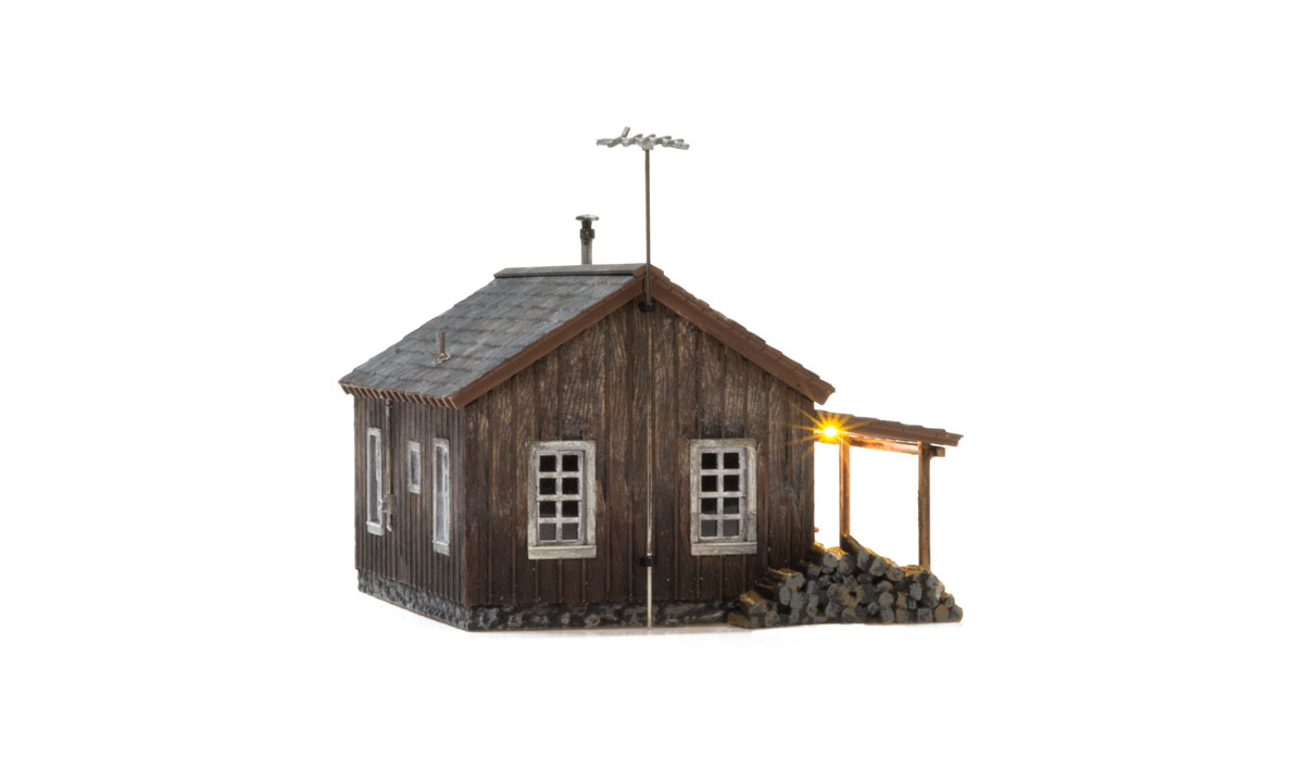 Woodland Scenics HO BR5065 Built Up Rustic Cabin - Assembled