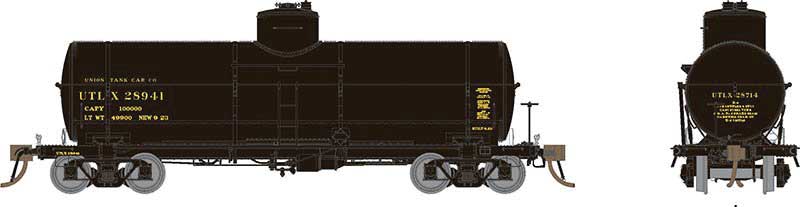 Rapido Trains Inc HO 159003-32007 Union Tank Car 10,000-Gallon X-3 Tank Car '1930s Paint' UTLX #32007