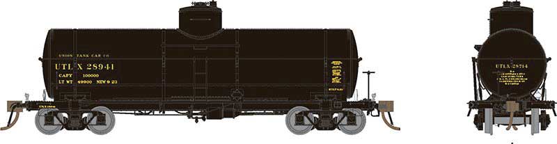 Rapido Trains Inc HO 159003-33917 Union Tank Car 10,000-Gallon X-3 Tank Car '1930s Paint' UTLX #33917