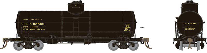 Rapido Trains Inc HO 159009-38424 Union Tank Car 10,000-Gallon X-3 Tank Car Procor Limited UTLX #38424