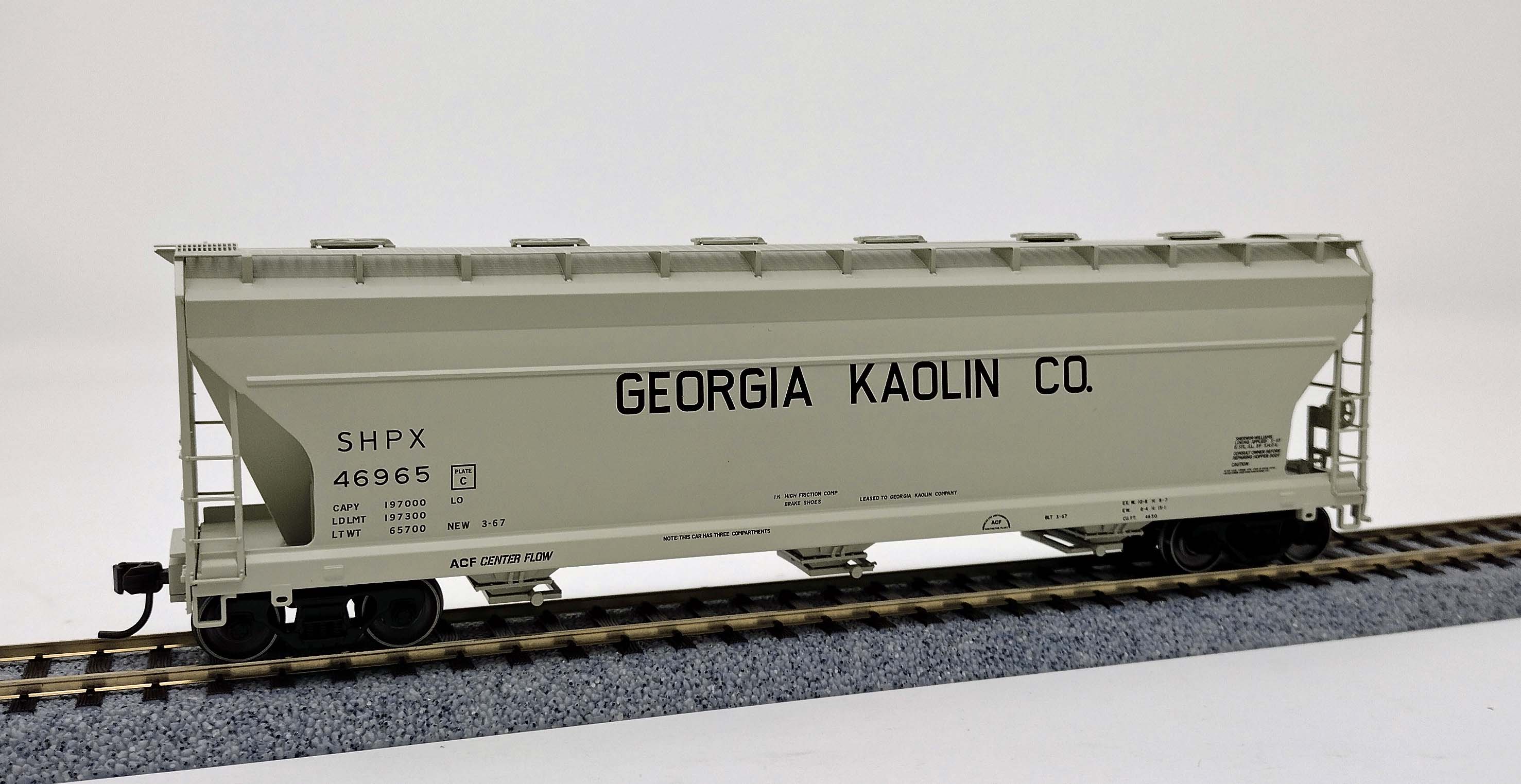 Atlas Master HO 20006936 ACF 4650 Centerflow Hopper Georgia Kaolin SHPX #46965