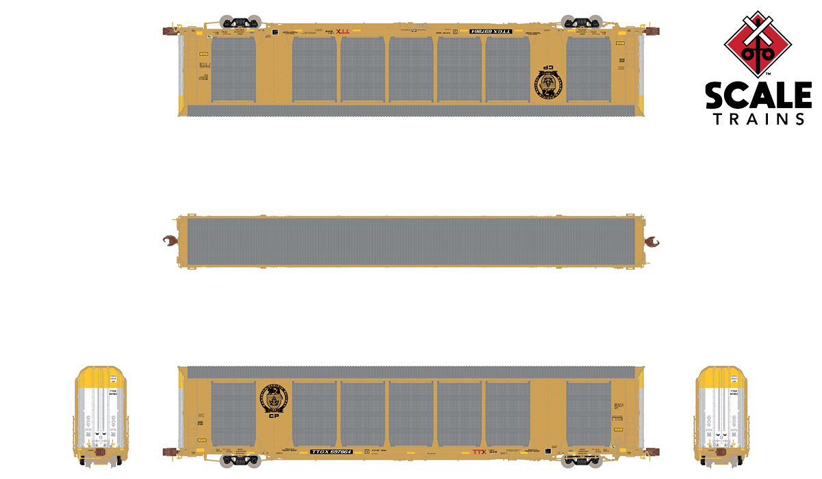 ScaleTrains Rivet Counter N SXT33735 Gunderson Multi-Max Autorack Canadian Pacific 'Beaver Logo' TTGX #697864