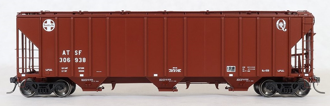 Tangent Scale Models HO 28010-03 GATC 4500 Covered Hopper ATSF 'Quality Repaint 1991' ATSF #306709