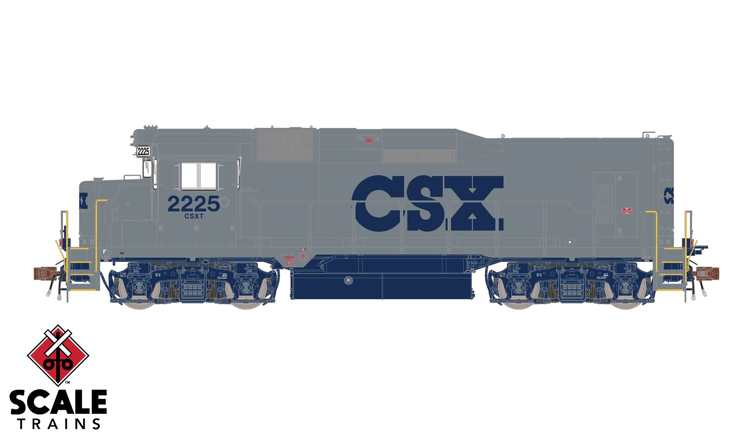 ScaleTrains Rivet Counter HO SXT33362 DCC/ESU Loksound 5 Equipped EMD GP30 Locomotive RDMT Road Slug CSX ‘Stealth G’ CSXT #2232