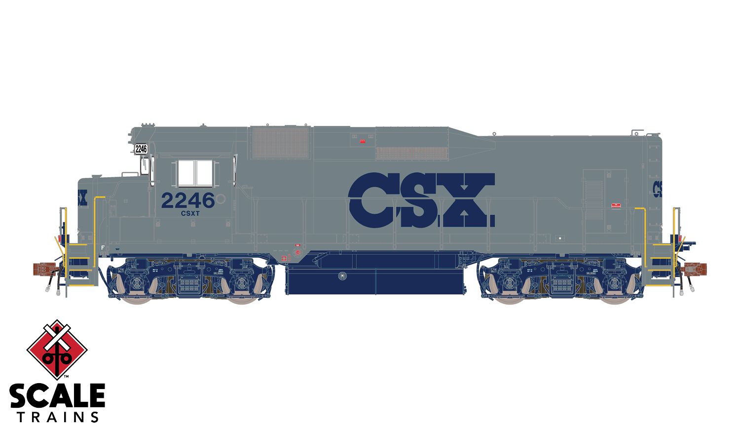 ScaleTrains Rivet Counter HO SXT33362 DCC/ESU Loksound 5 Equipped EMD GP30 Locomotive RDMT Road Slug CSX ‘Stealth G’ CSXT #2232