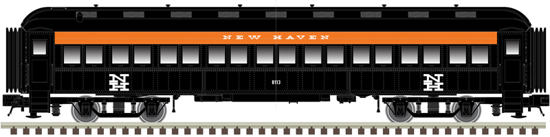 Atlas Trainman N 50006258 ACF 60' Passenger Coach New Haven NH #8113