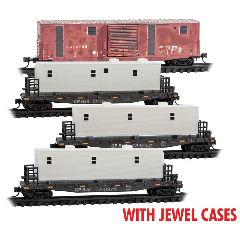 Micro Trains Line N 983 02 212 Camp Car Set Weathered CP Rail CP 4-Pack