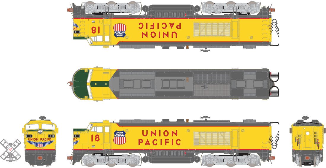 ScaleTrains Museum Quality HO SXT70054 DCC Ready Union Pacific GTEL 8500 Horsepower BIG BLOW Turbine UP #18