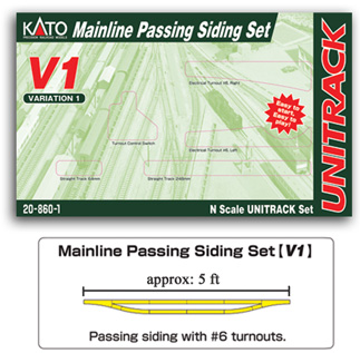 Kato Unitrack N Scale 208601 V1 Mainline Passing Siding Set