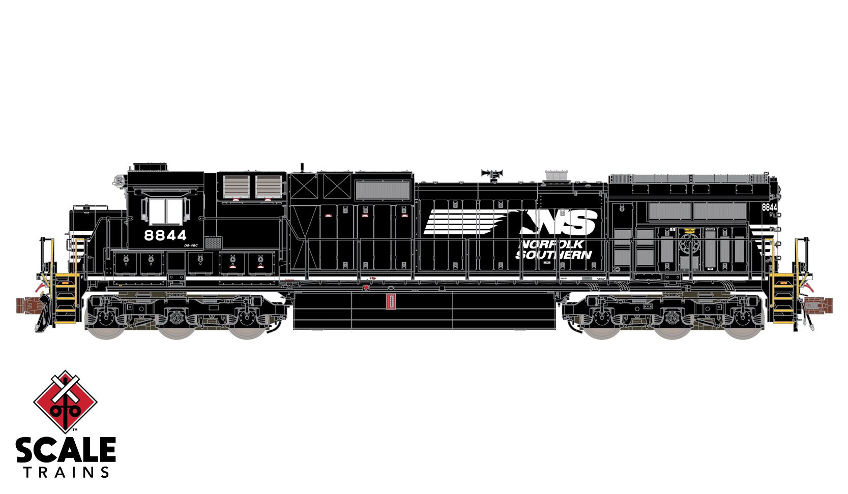 ScaleTrains Rivet Counter N SXT38527 DCC/ESU LokSound 5 Equipped GE DASH 9-40C Locomotive Norfolk Southern 'Horsehead' NS #8786