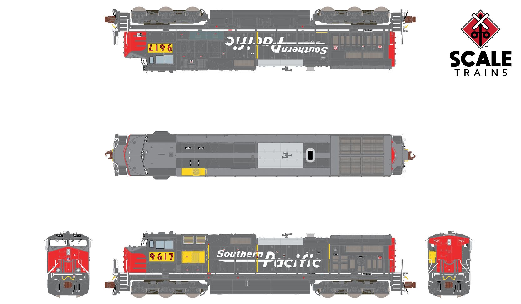 ScaleTrains Rivet Counter N SXT38549 DCC/ESU LokSound 5 Equipped GE DASH 9-44CW Locomotive Union Pacific 'ex-Southern Pacific Speed Lettering Patch' UP #9571