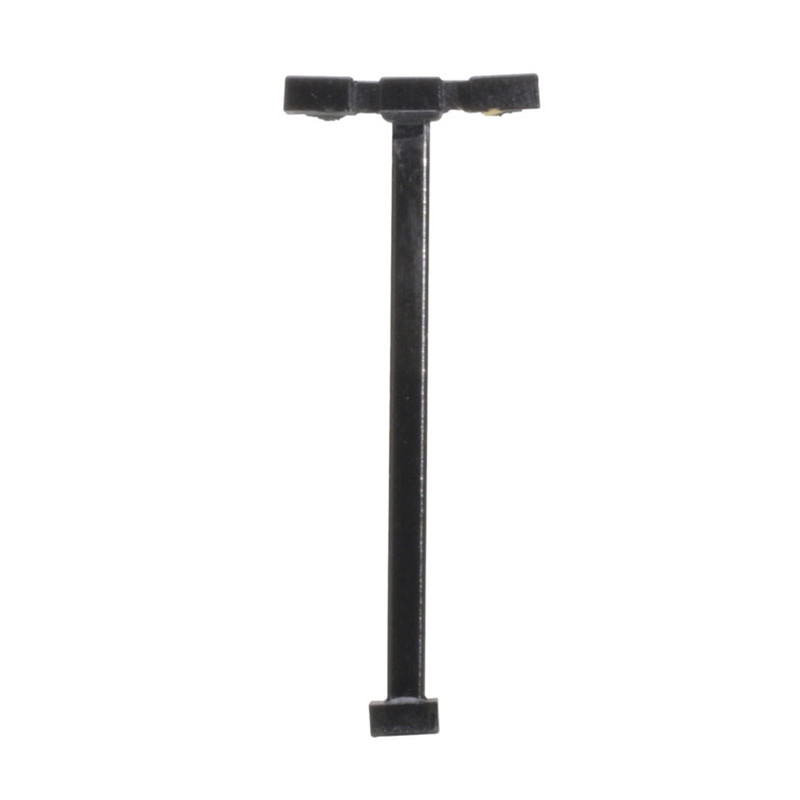 Atlas N 70000189 Light Fixture Double-Arm Square Black Color Warm White LED 15 Scale Feet Tall 3-Pack