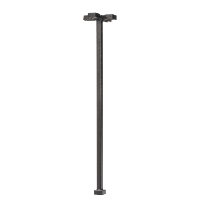 Atlas N 70000195 Light Fixture Four-Arm Square Black Color Warm White LED 30 Scale Feet Tall 3-Pack