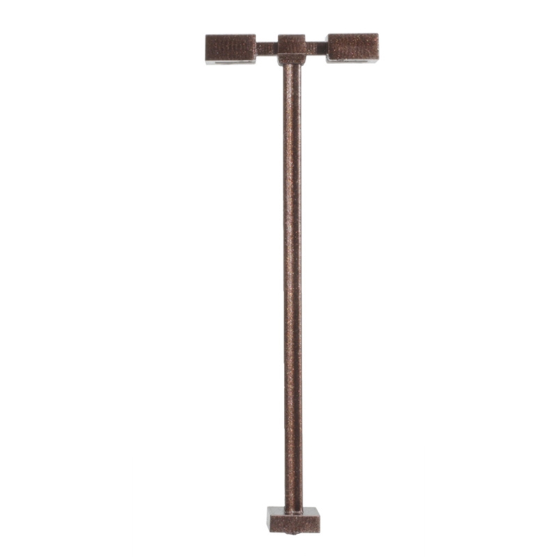 Atlas HO 70000209 Light Fixture Double-Arm Square Bronze Color Warm White LED 15 Scale Feet Tall 3-Pack