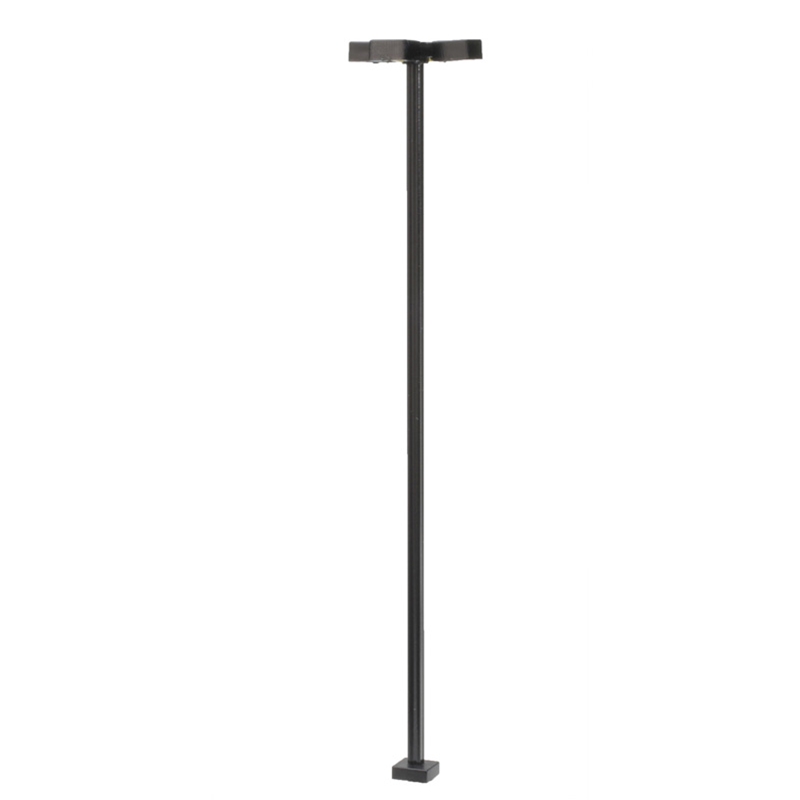 Atlas HO 70000217 Light Fixture Four-Arm Square Black Color Warm White LED 30 Scale Feet Tall 3-Pack