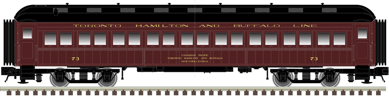 Atlas Trainman N 50006245 ACF 60' Passenger Coach Toronto, Hamilton and Buffalo #74