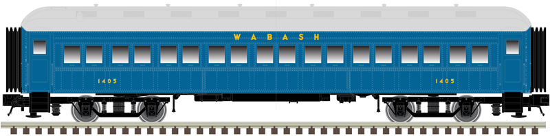 Atlas Trainman N 50006248 ACF 60' Passenger Coach Wabash #1400