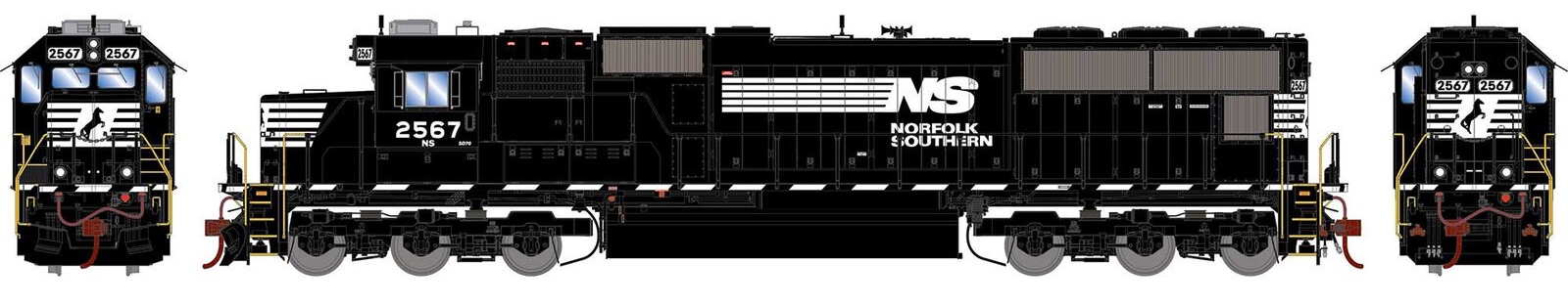 Athearn Genesis 2.0 HO ATHG75728 DCC Ready EMD SD70 Locomotive Norfolk Southern NS #2567