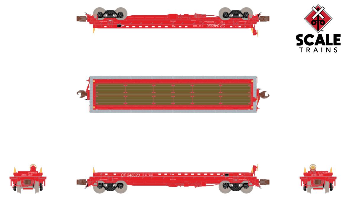 ScaleTrains Rivet Counter N SXT33534 Thrall-Trinity 42' Coil Steel Car Canadian Pacific CP #346320