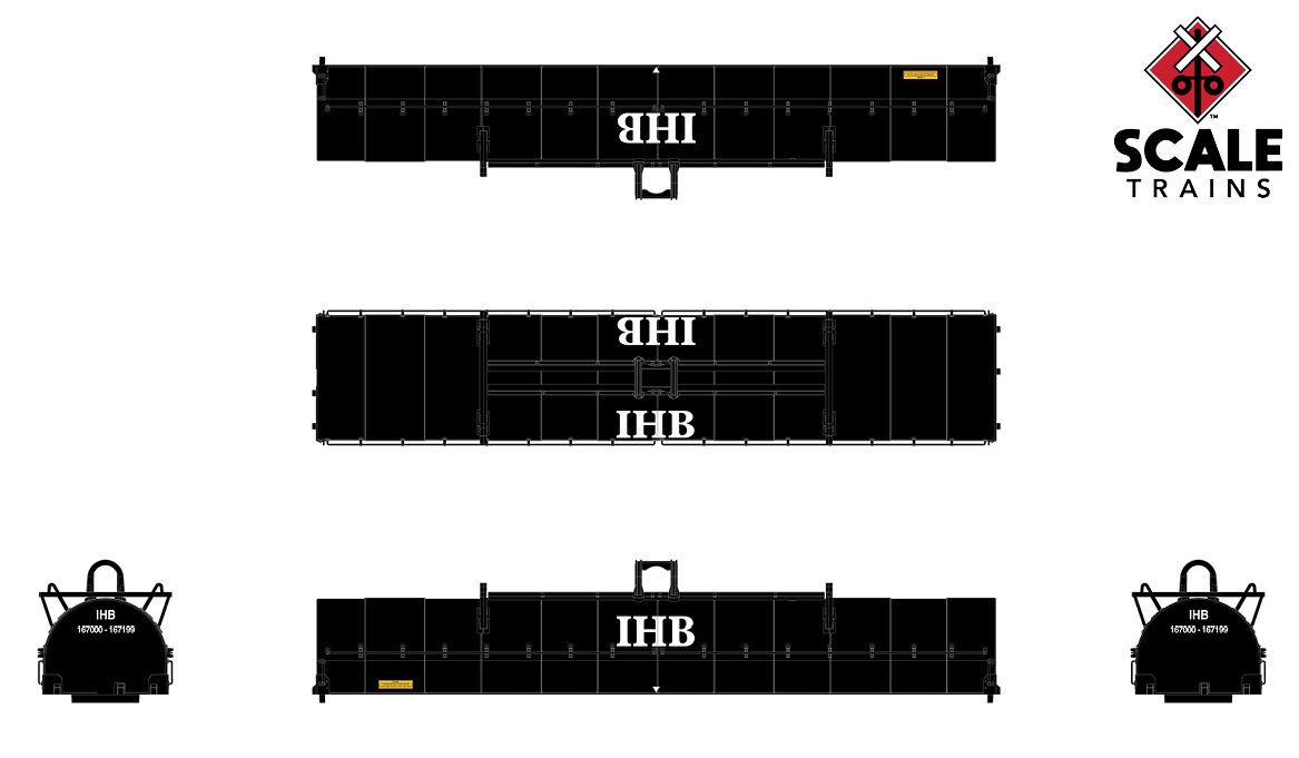 ScaleTrains Rivet Counter N SXT33558 Thrall-Trinity 42' Coil Steel Car Indiana Harbor Belt IHB #167000