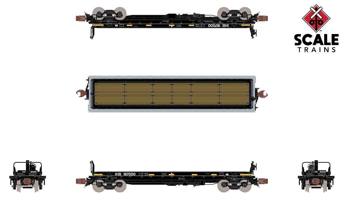 ScaleTrains Rivet Counter N SXT33560 Thrall-Trinity 42' Coil Steel Car Indiana Harbor Belt IHB #167150