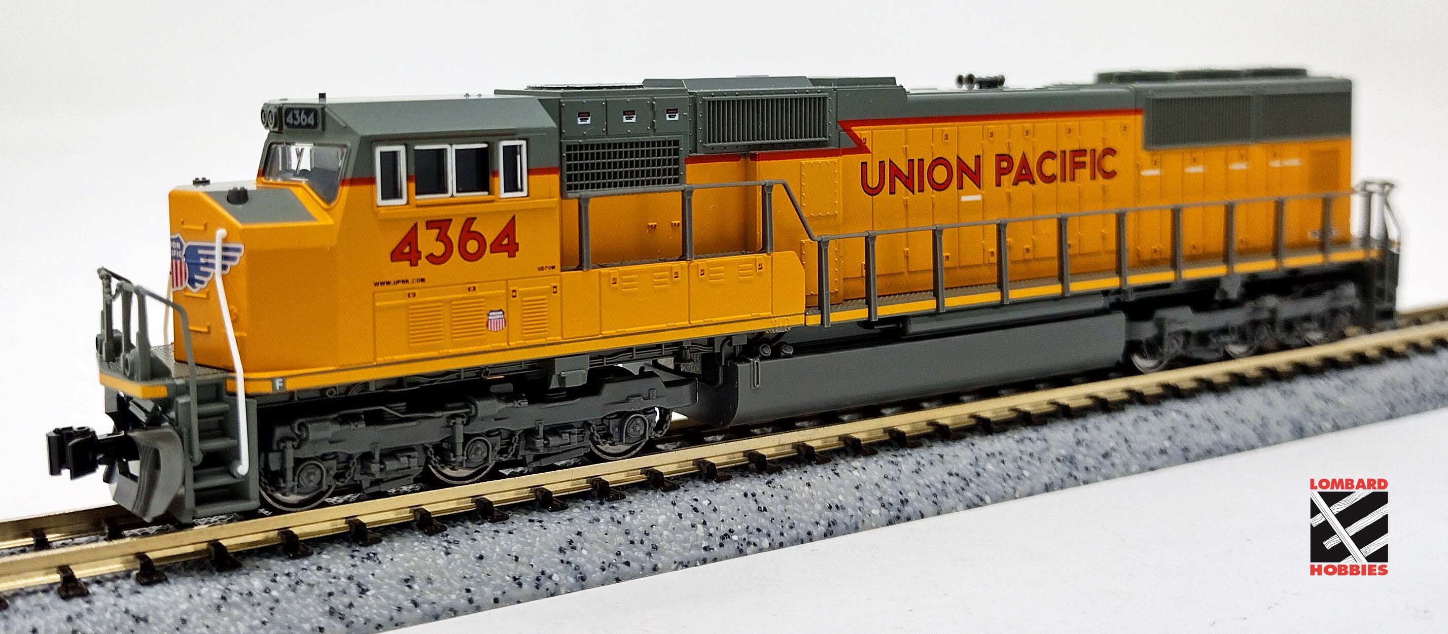 Kato N 176-7615 DCC Ready EMD EMD SD70M Locomotive w/Standard Flat  Radiators Union Pacific UP #4364