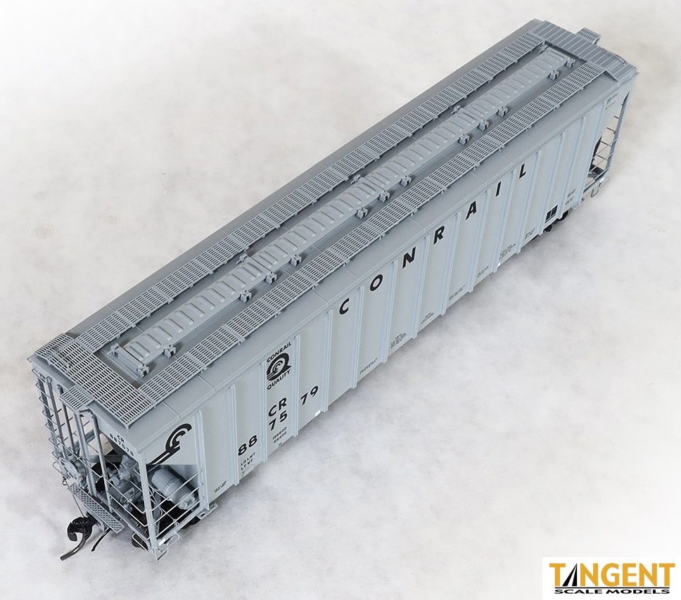 Tangent Scale Models HO 28060-01 PC Samuel Rea Shops 4600 Covered Hopper Conrail H51C 'Quality Gray Repaint 1992' CR #887549