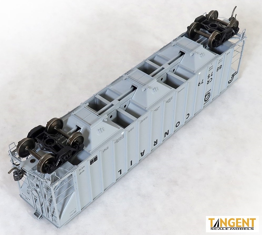 Tangent Scale Models HO 28060-03 PC Samuel Rea Shops 4600 Covered Hopper Conrail H51C 'Quality Gray Repaint 1992' CR #887579