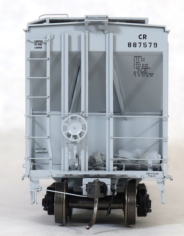 Tangent Scale Models HO 28060-04 PC Samuel Rea Shops 4600 Covered Hopper Conrail H51C 'Quality Gray Repaint 1992' CR #887583
