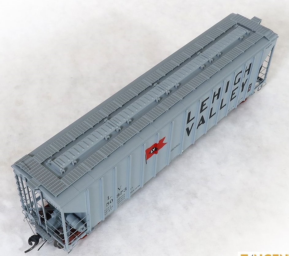 Tangent Scale Models HO 28061-08 PC Samuel Rea Shops 4600 Covered Hopper Lehigh Valley 'Delivery Gray 12-1968' LV #50976