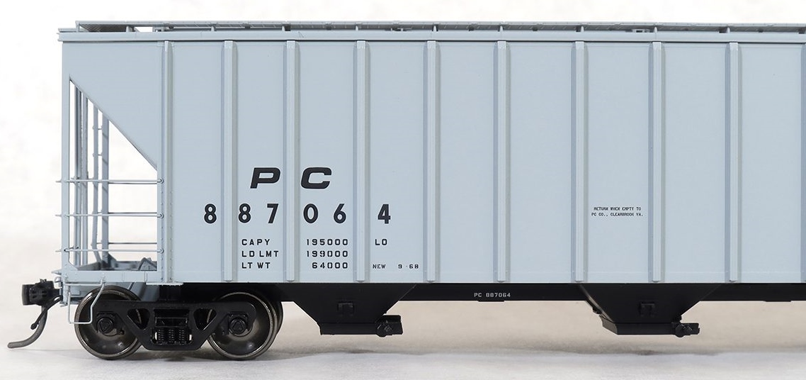 Tangent Scale Models HO 28063-05 PC Samuel Rea Shops 4600 Covered Hopper Penn Central H51 'Delivery Gray 9-1968' PC #887045