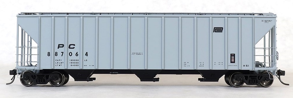 Tangent Scale Models HO 28063-11 PC Samuel Rea Shops 4600 Covered Hopper Penn Central H51 'Delivery Gray 9-1968' PC #887079