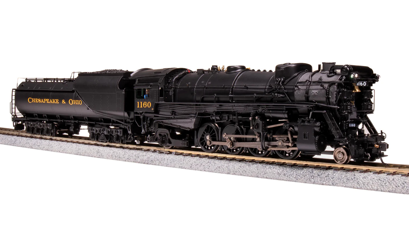 Broadway Limited Imports Brass Hybrid HO 7592 C&O K-2 Mikado with Paragon4 Sound/DC/DCC & Smoke with 16-VC Tender - C&O #1177