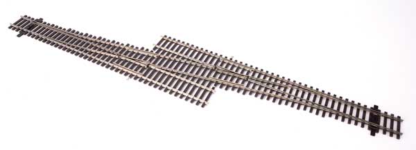 WalthersTrack HO 948-83075 Code 83 Nickel Silver DCC Friendly Number 6 Single Crossover Turnout - Left Hand