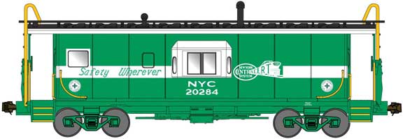Bluford Shops N 40161 International Car Company Half-Bay Window Caboose Phase 1 New York Central ALERT graphics 'Safety Wherever' NYC #20414 