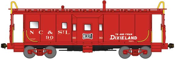Bluford Shops N 41131 International Car Company Half-Bay Window Caboose Phase 1 Nashville, Chattanooga & St. Louis 'Dixieland Slogan' NC&StL #95