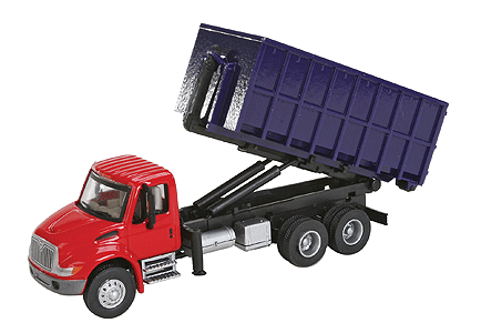 Walthers Scenemaster HO 949-11630 International 4300 Dual-Axle Dumpster Carrier Truck