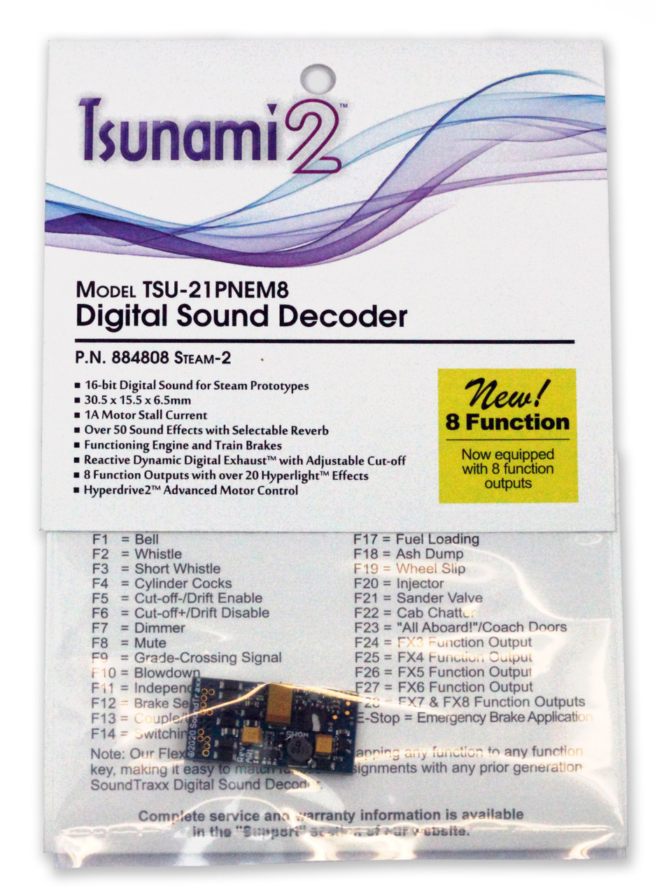 SoundTraxx Tsunami2 884808 TSU-21PNEM8 Steam 2 Digital Sound DCC Decoder