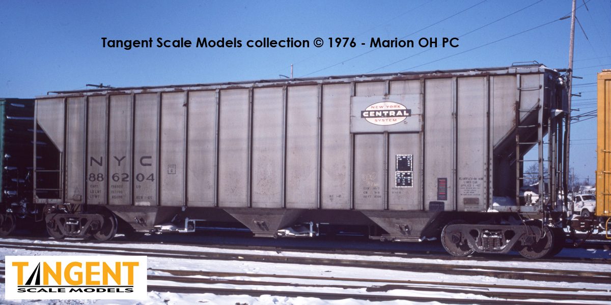 Tangent Scale Models HO 28111-11 General American 4700 Covered Hopper New York Central 946H 'Delivery Gray 1-1965' NYC #886223