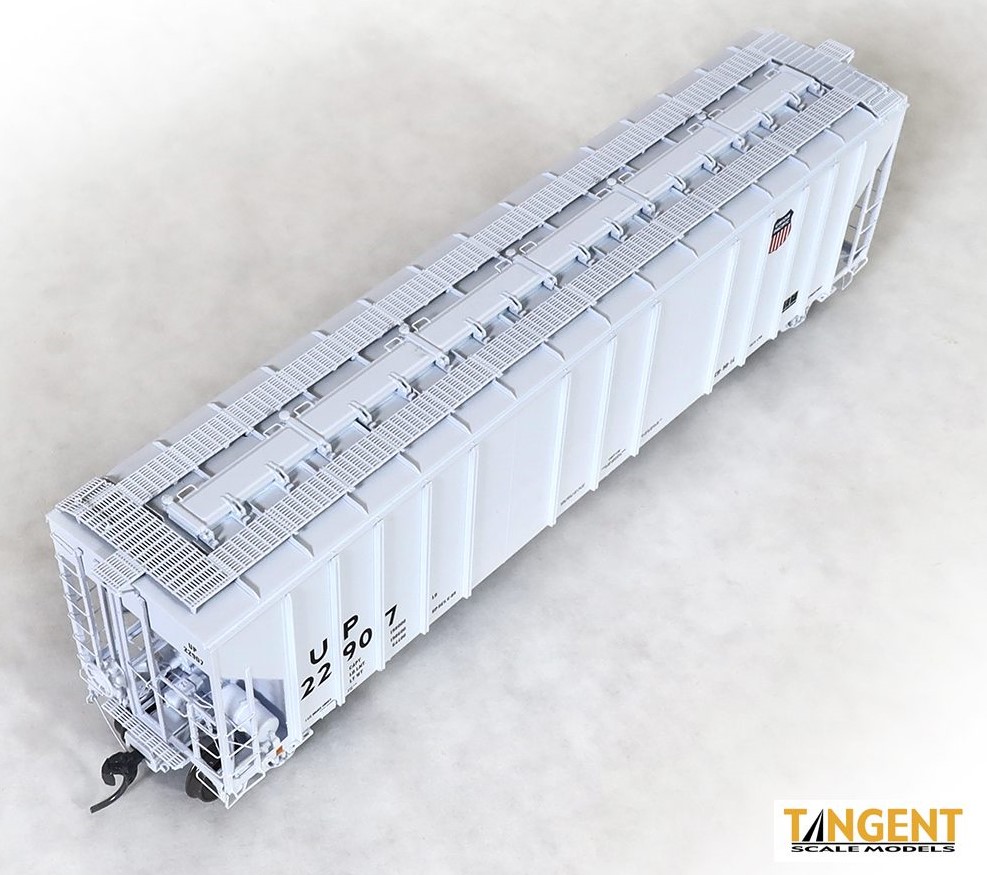 Tangent Scale Models HO 28112-04 General American 4700 Covered Hopper Union Pacific 'Gray Repaint 1989' UP #22928