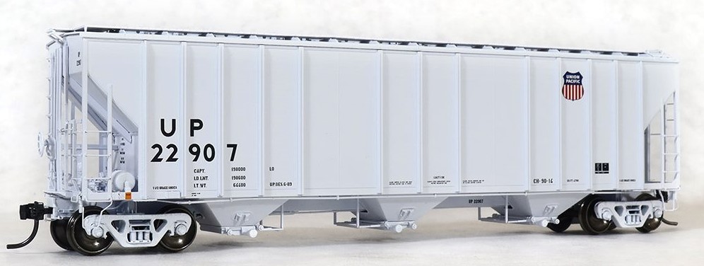 Tangent Scale Models HO 28112-05 General American 4700 Covered Hopper Union Pacific 'Gray Repaint 1989' UP #22930