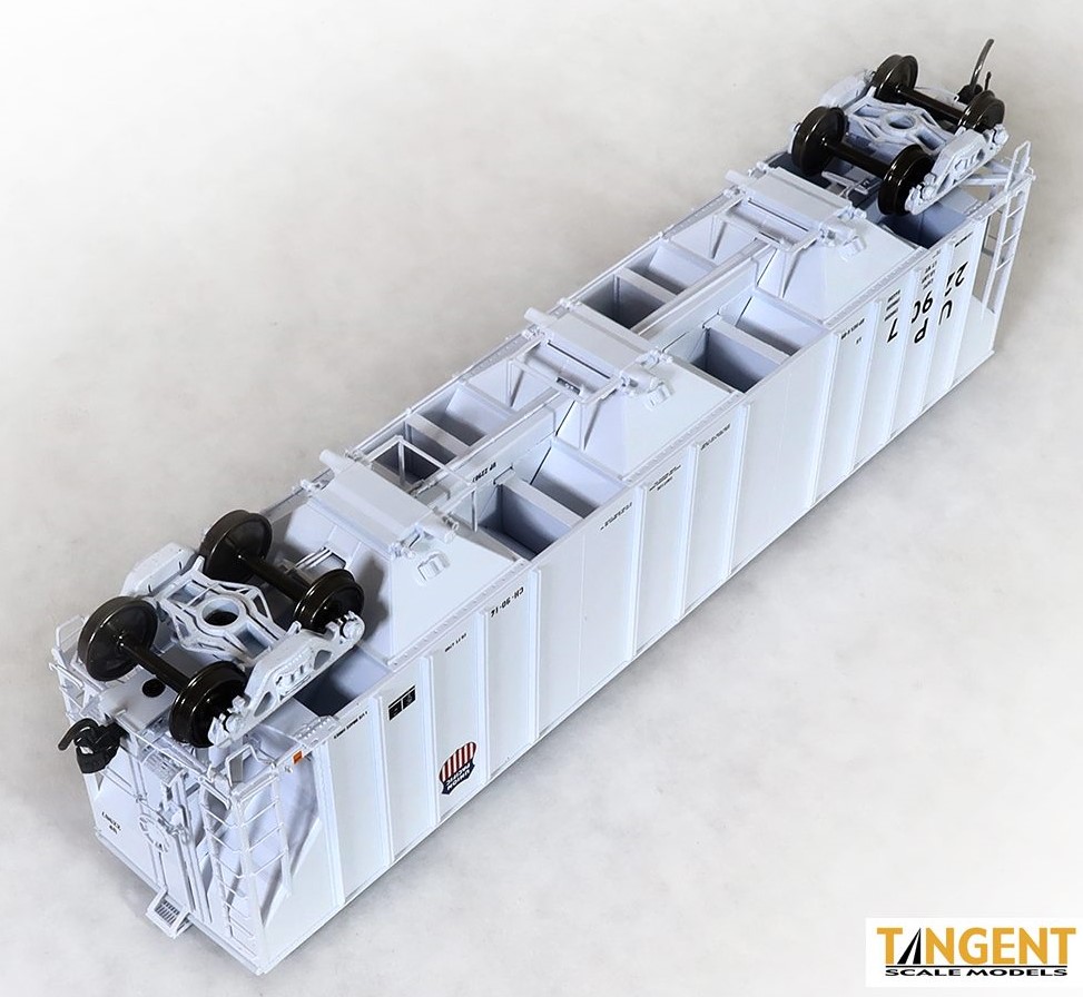 Tangent Scale Models HO 28112-05 General American 4700 Covered Hopper Union Pacific 'Gray Repaint 1989' UP #22930