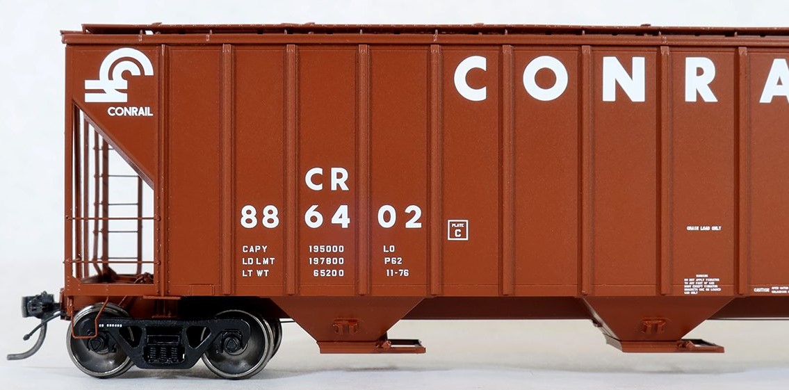 Tangent Scale Models HO 28113-04 DSI 4700 Covered Hopper Conrail 959H 'Repaint 1976' CR #886402